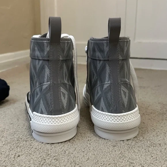 DIOR Men's B23 High-Top Sneakers CD Diamond Coated Canvas - Picture 4 of 9